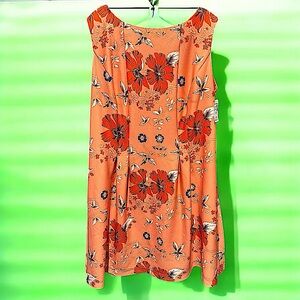 Dress Barn Orange Floral Dress